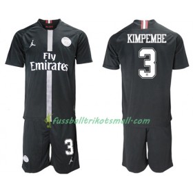 Fußballtrikots Paris Saint Germain Kimpembe 3 Jodan Schwarz Kinder 2018-2019 Kurzarm Ausweichtrikot kaufen